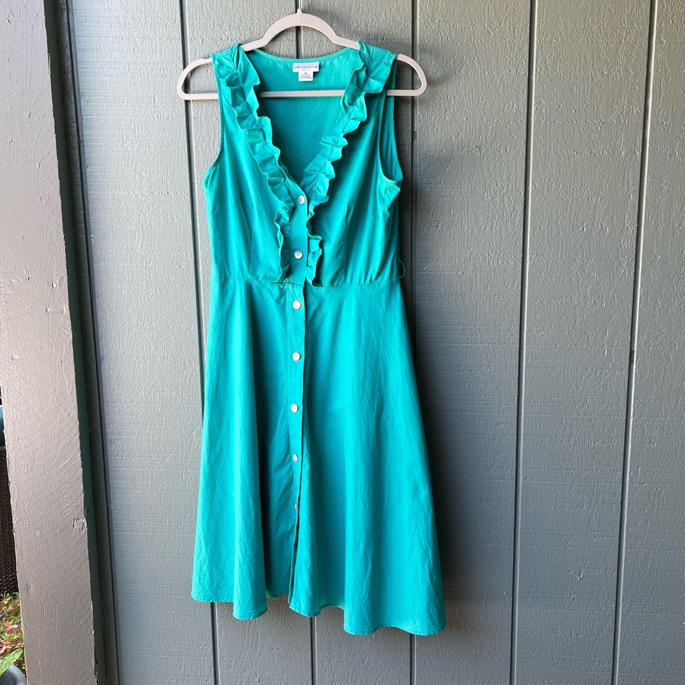 Liz Claiborne Green Sleeveless Dress